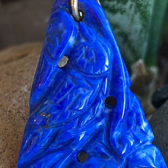 14 karat gold and lapis pendant - Picture 7 of 13